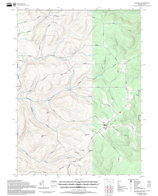 2025 Forest Service Topo Map of Scandia Pennsylvania