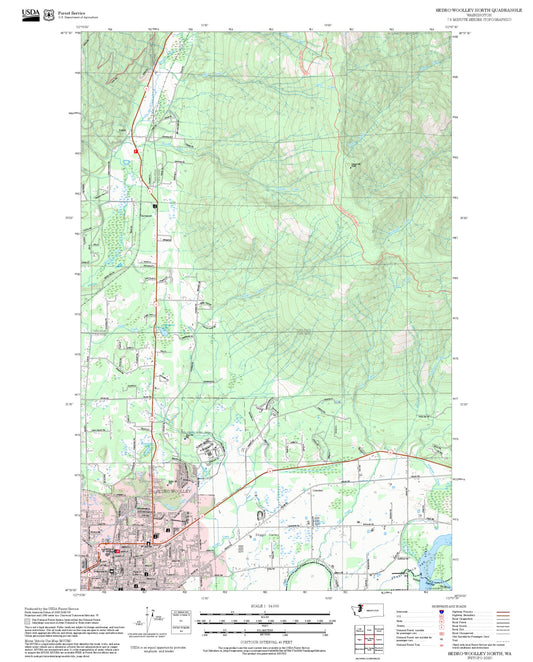 2025 Forest Service Topo Map of Sedro-Woolley North Washington