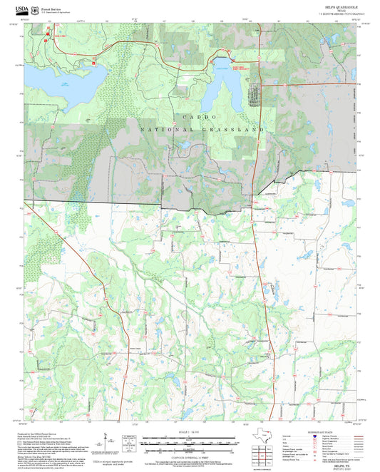 2025 Forest Service Topo Map of Selfs Texas