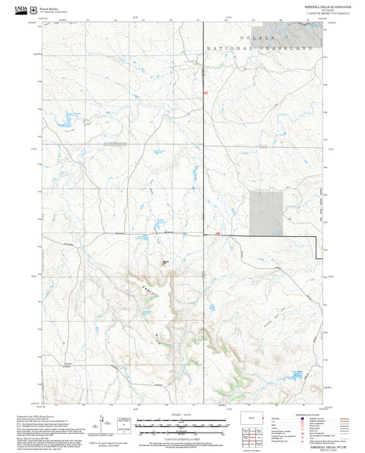 2025 Forest Service Topo Map of Sherrill Hills Wyoming