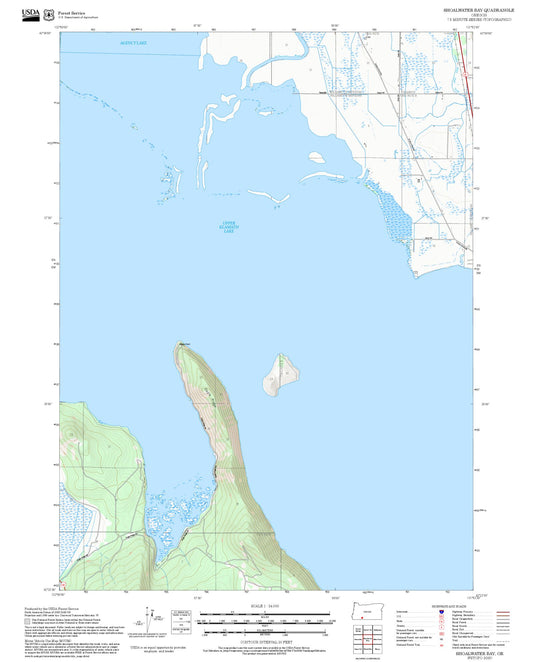 2025 Forest Service Topo Map of Shoalwater Bay Oregon