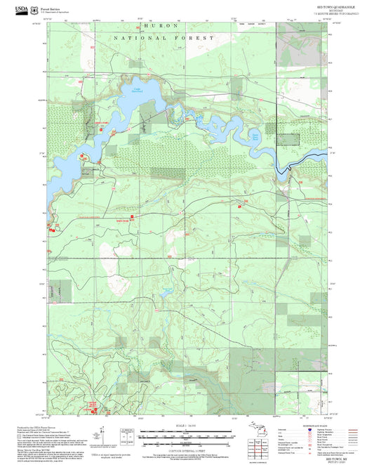 2025 Forest Service Topo Map of Sid Town Michigan