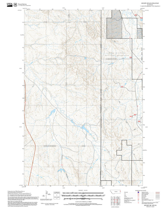 2025 Forest Service Topo Map of Sidney SE Montana