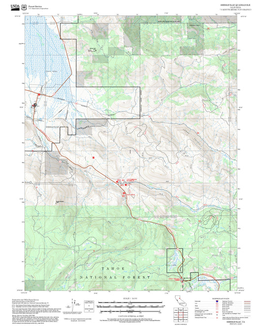 2025 Forest Service Topo Map of Sierraville California
