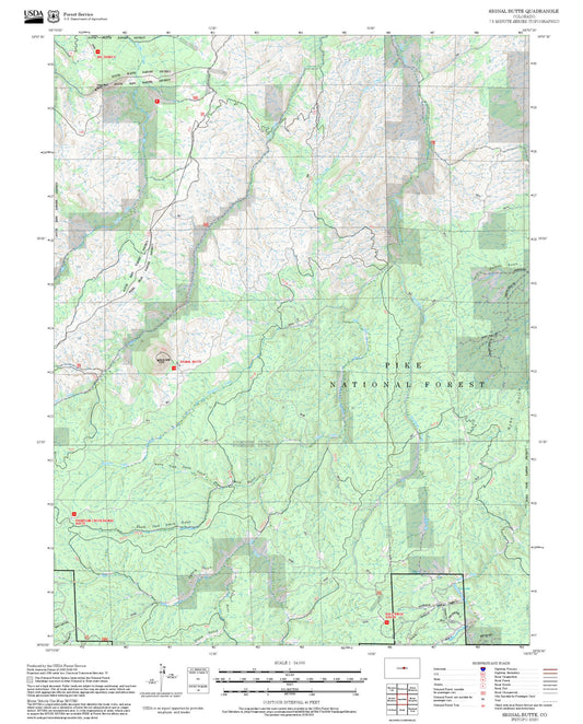 2025 Forest Service Topo Map of Signal Butte Colorado