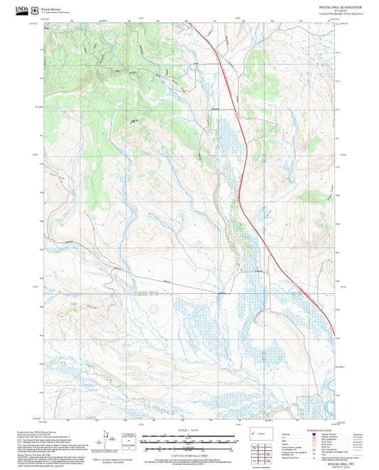 2025 Forest Service Topo Map of Signal Hill Wyoming