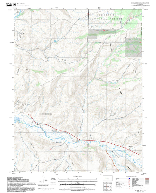 2025 Forest Service Topo Map of Signal Peak Colorado