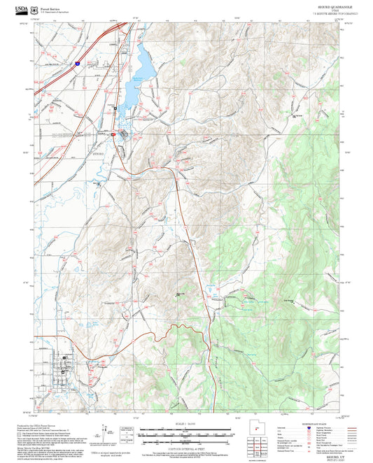 2025 Forest Service Topo Map of Sigurd Utah