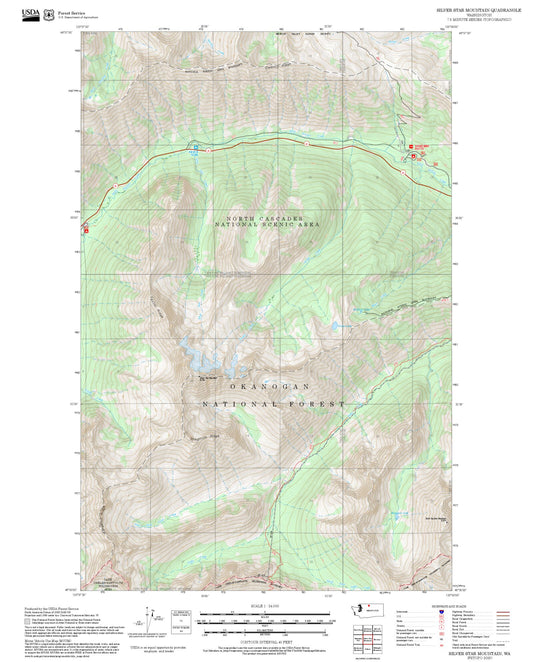 2025 Forest Service Topo Map of Silver Star Mountain Washington