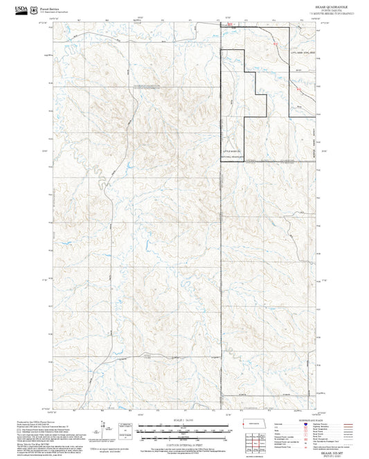 2025 Forest Service Topo Map of Skaar North Dakota