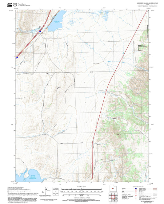2025 Forest Service Topo Map of Skinner Peaks Utah