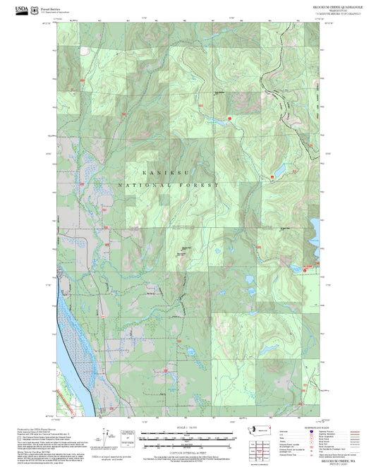 2025 Forest Service Topo Map of Skookum Creek Washington