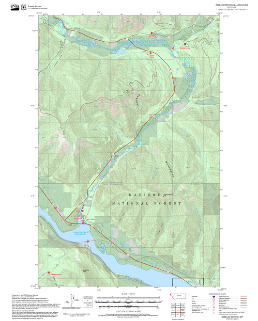 2025 Forest Service Topo Map of Smeads Bench Montana