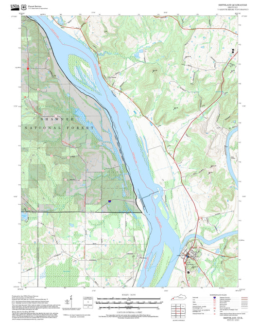 2025 Forest Service Topo Map of Smithland Kentucky
