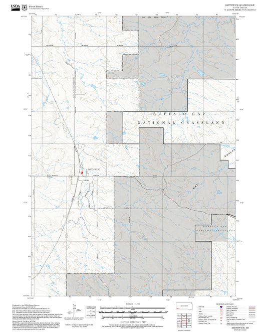 2025 Forest Service Topo Map of Smithwick South Dakota