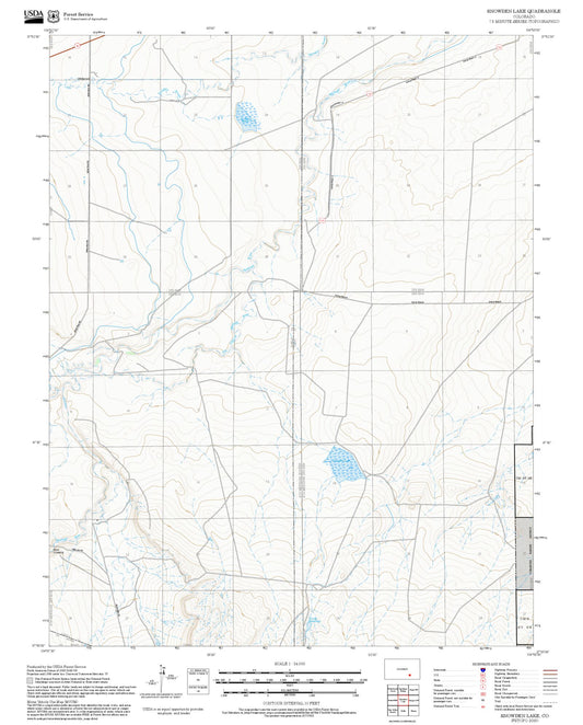 2025 Forest Service Topo Map of Snowden Lake Colorado