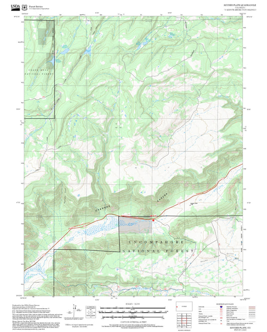 2025 Forest Service Topo Map of Snyder Flats Colorado