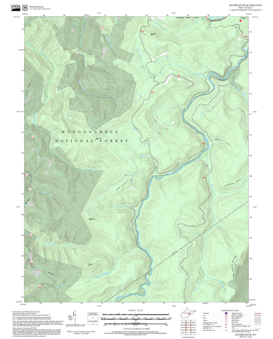 2025 Forest Service Topo Map of Snyder Knob West Virginia
