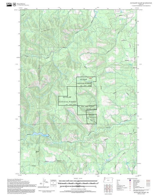 2025 Forest Service Topo Map of Socialist Valley Oregon