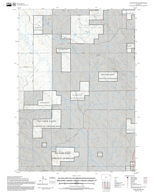 2025 Forest Service Topo Map of Soda Butte Wyoming