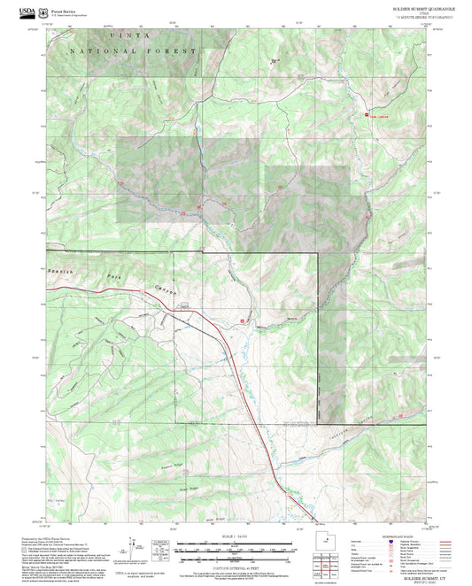 2025 Forest Service Topo Map of Soldier Summit Utah