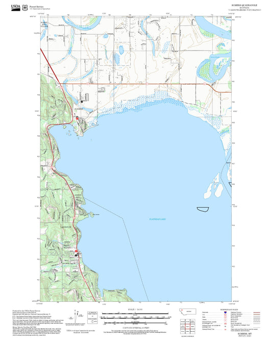 2025 Forest Service Topo Map of Somers Montana