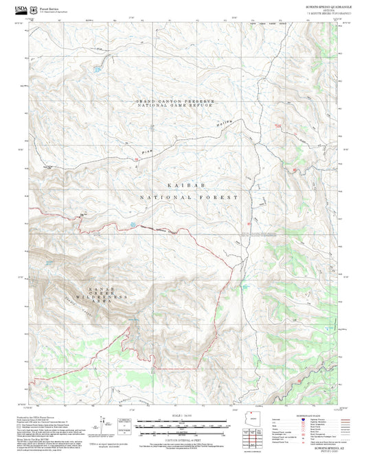 2025 Forest Service Topo Map of Sowats Spring Arizona