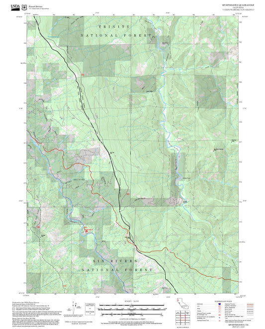 2025 Forest Service Topo Map of Sportshaven California