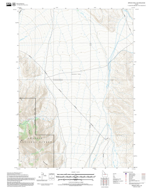2025 Forest Service Topo Map of Spring Hill Idaho