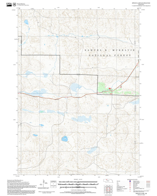 2025 Forest Service Topo Map of Spring Lake Nebraska
