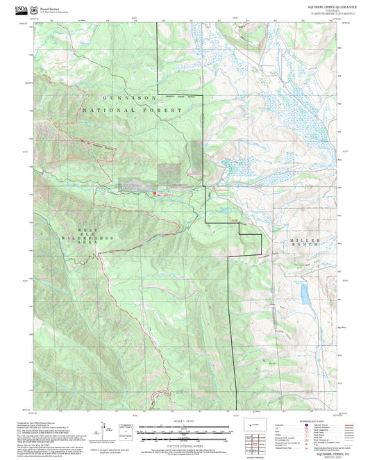 2025 Forest Service Topo Map of Squirrel Creek Colorado