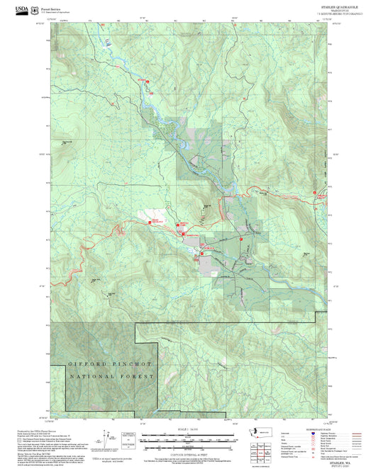 2025 Forest Service Topo Map of Stabler Washington