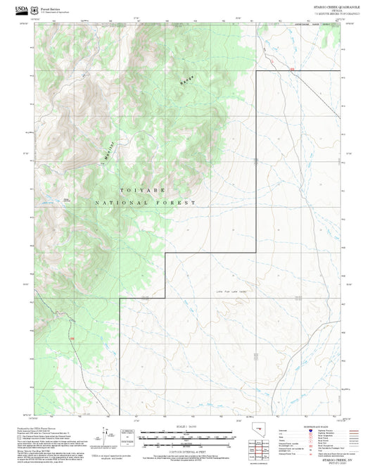 2025 Forest Service Topo Map of Stargo Creek Nevada