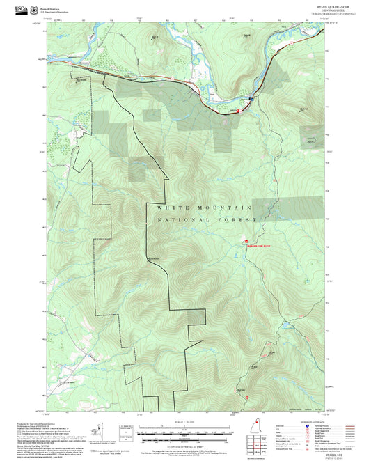 2025 Forest Service Topo Map of Stark New Hampshire
