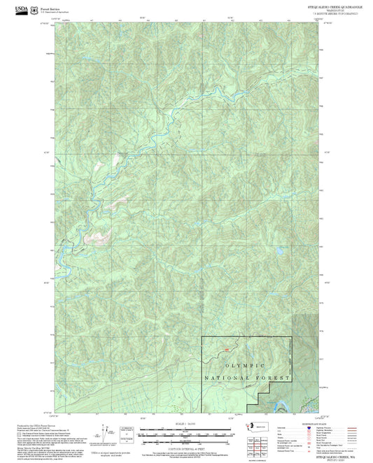 2025 Forest Service Topo Map of Stequaleho Creek Washington
