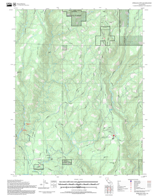 2025 Forest Service Topo Map of Stirling City California