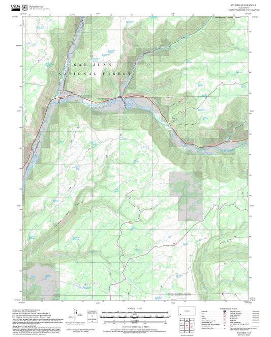 2025 Forest Service Topo Map of Stoner Colorado