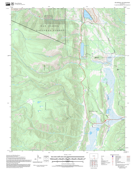 2025 Forest Service Topo Map of Stonewall Colorado