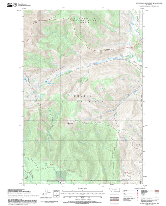 2025 Forest Service Topo Map of Stonewall Mountain Montana