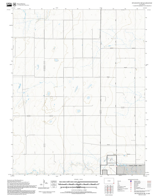 2025 Forest Service Topo Map of Stonington SE Colorado