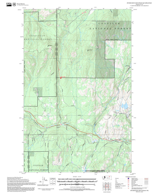 2025 Forest Service Topo Map of Storm King Mountain Washington
