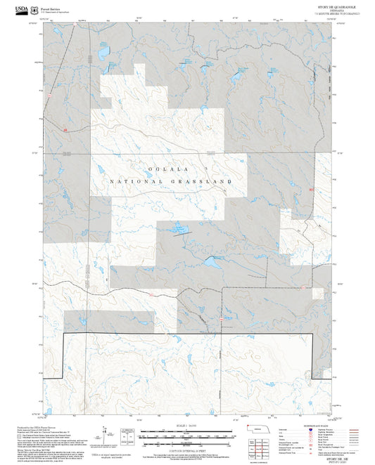 2025 Forest Service Topo Map of Story NE Nebraska