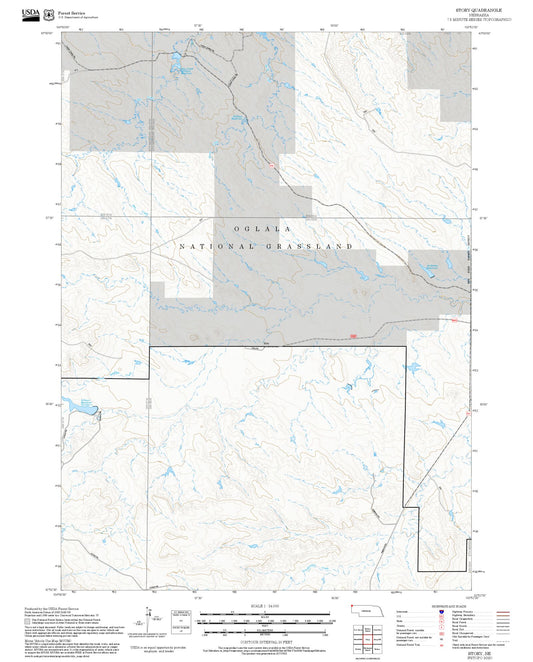 2025 Forest Service Topo Map of Story Nebraska