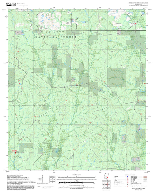 2025 Forest Service Topo Map of Strengthford Mississippi