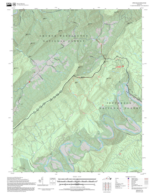 2025 Forest Service Topo Map of Strom Virginia