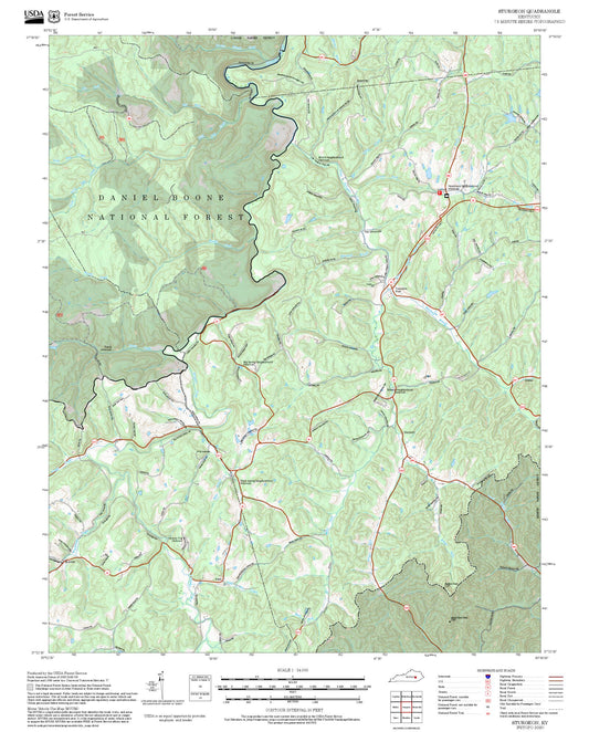 2025 Forest Service Topo Map of Sturgeon Kentucky