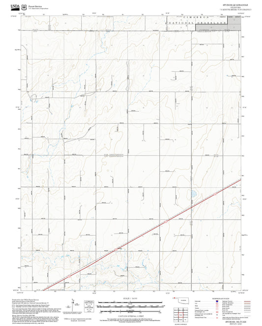 2025 Forest Service Topo Map of Sturgis Oklahoma