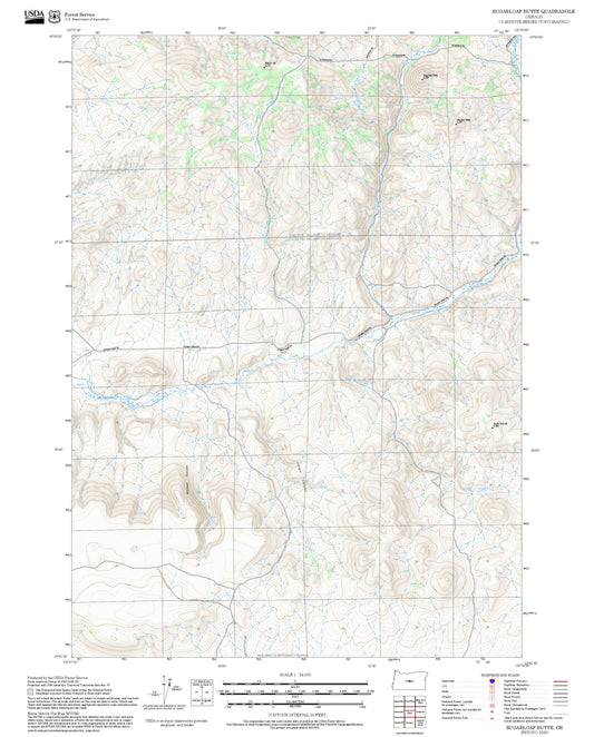 2025 Forest Service Topo Map of Sugarloaf Butte Oregon