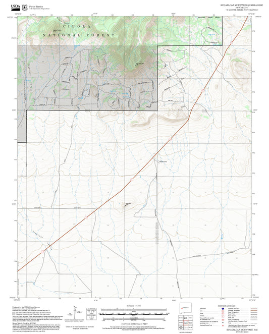 2025 Forest Service Topo Map of Sugarloaf Mountain New Mexico