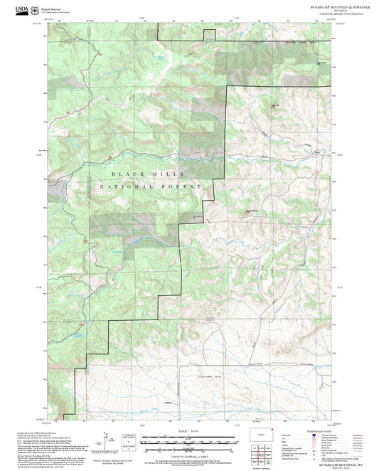 2025 Forest Service Topo Map of Sugarloaf Mountain Wyoming